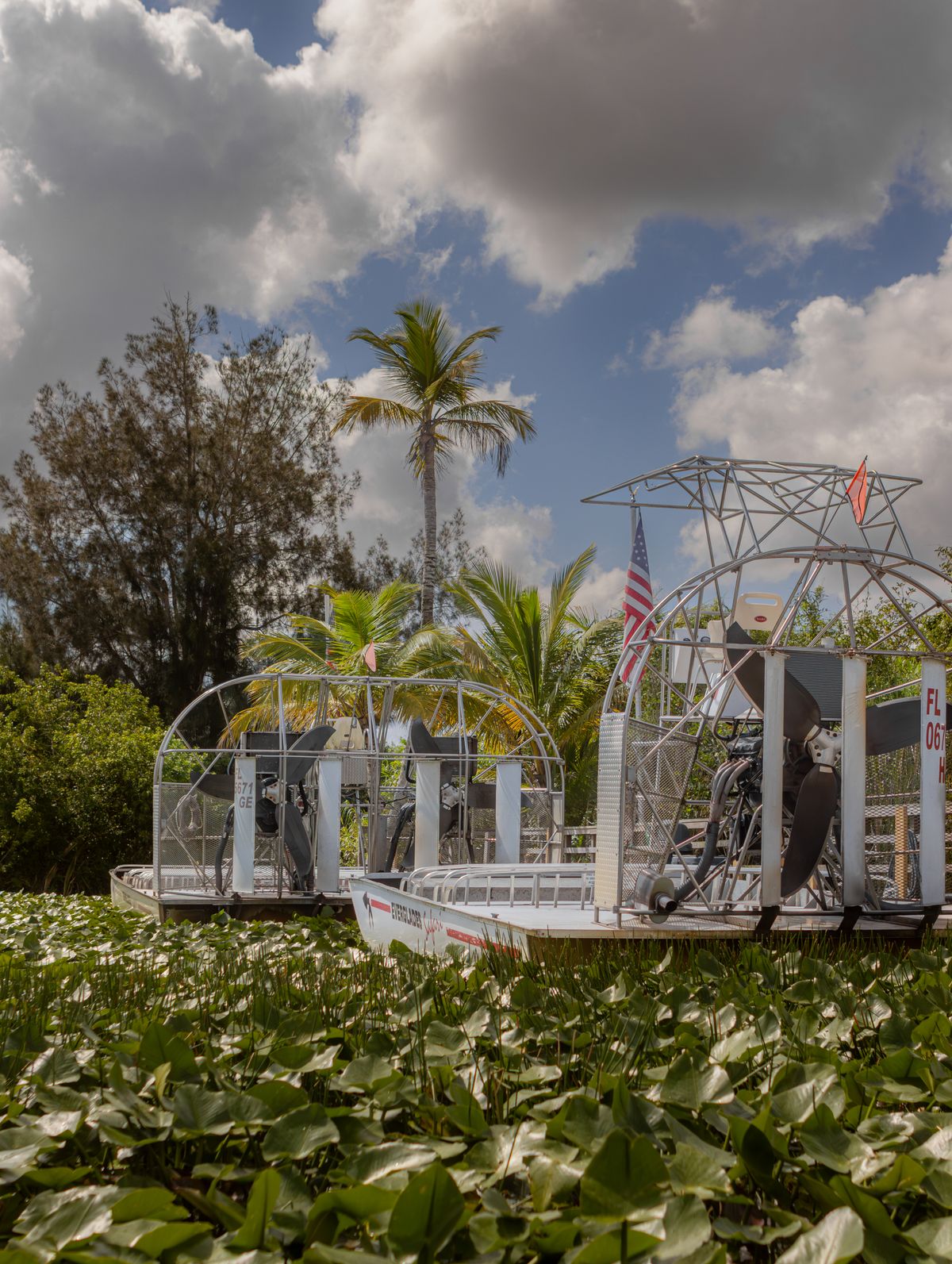Aerodeslizadores en los Everglades de Florida
