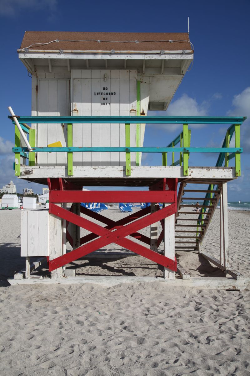 Torre de salvavidas en South Beach, Miami Beach